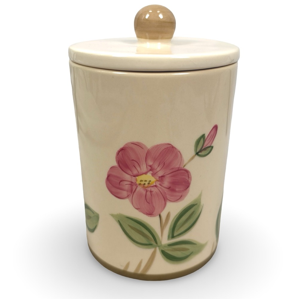 Franciscan Desert Rose Ceramic Kitchen Canister with Lid Made in Portugal